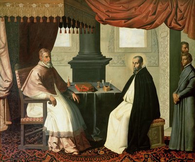 San Bruno (1030-1101) e Papa Urbano II (c.1035-99) 1630-35 da Francisco de Zurbaran